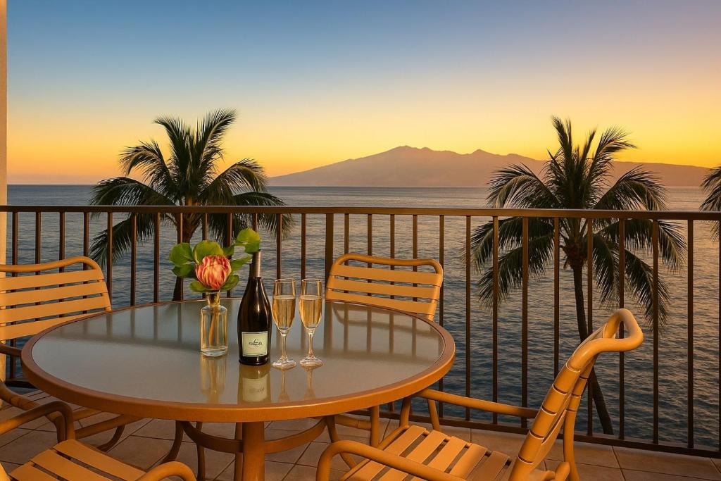 Kahana Apartment | Valley Isle Oceanfront 2 BR Sleeps 5 Villas Peaceful Retreat Complimentary Car with 6 Nights VIR-508 by KBM