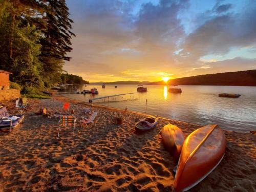 Schroon Lake House | Yellow Pine Lake House ADK Schroon Private Beach