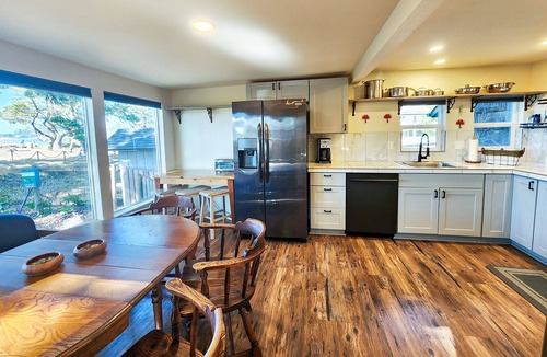 Waldport House | Bayfront Home! Walk to Everything! Hot Tub! Dog Friendly!
