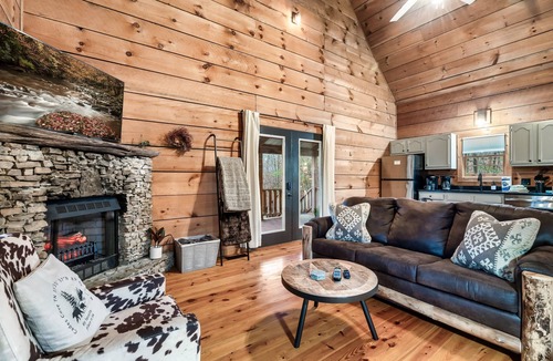 Townsend Cabin | Private Wooded Cabin w/Hot Tub, Fire Pit & Arcade