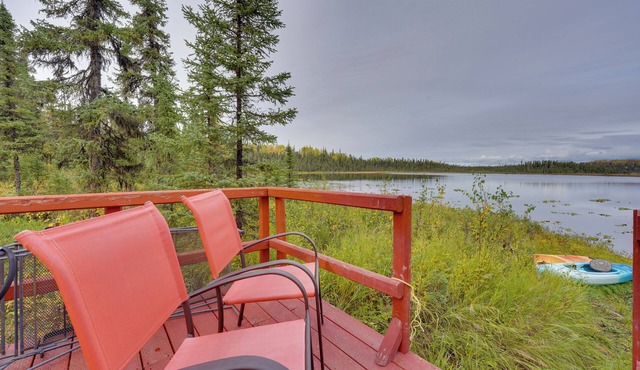 Lakefront Bliss! Ultimate Soldotna Retreat w/Deck