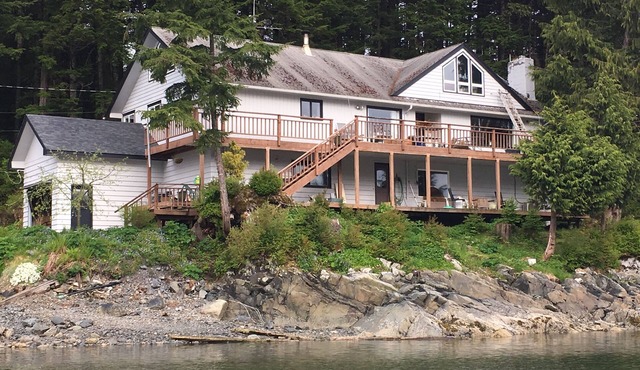 Large waterfront home with private beach- 14 day minimum booking.