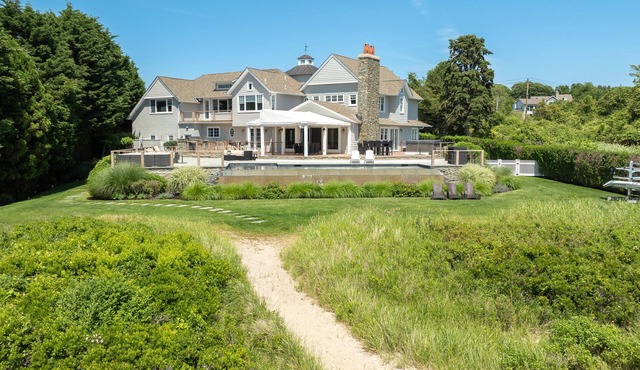 Montauk Waterfront Home: 125' Private Beach, Lake Views, Infinity Pool & Sunsets