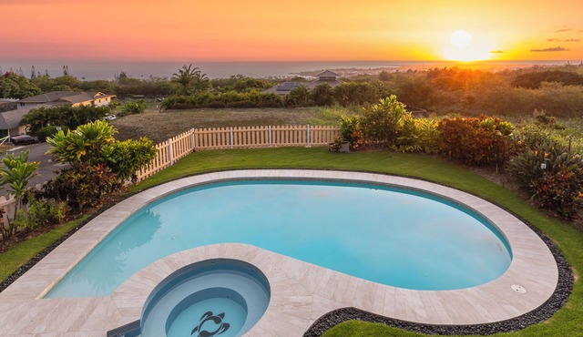 🌴Panoramic Ocean Views Private Pool + Spa AC 4BR Kona Retreat Sleeps 10🌴