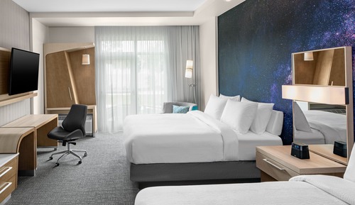 Room, Multiple Beds, River View